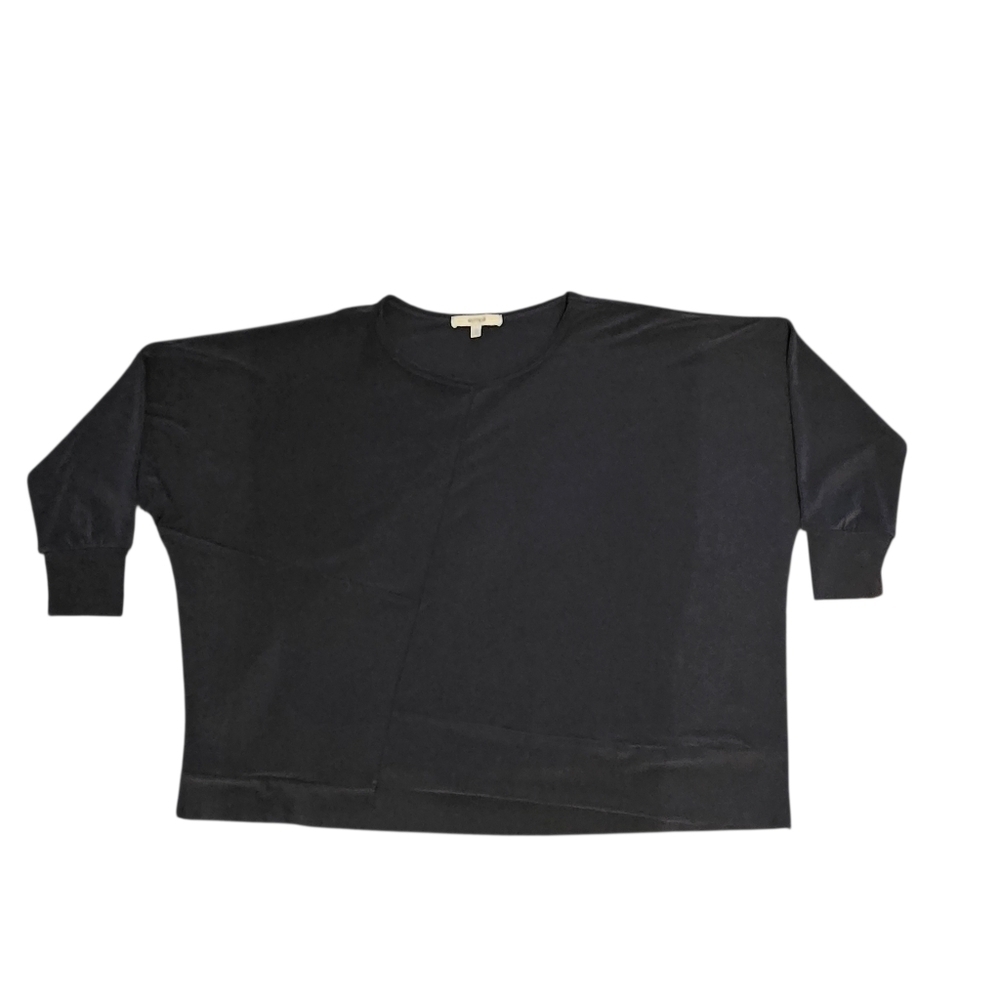 Sympli Trim Boxy Top Colour Navy Size 8 - Picture 2 of 10